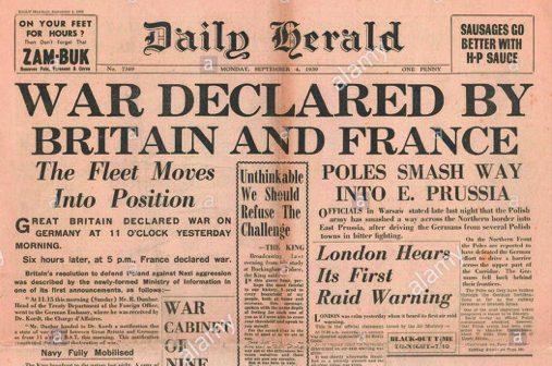 → Hitler’s invasion of Poland in September 1939 drove Great Britain and France to declare war on Germany" (History, 2009)