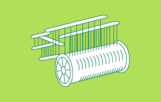 Drawing-in; To prepare for setting beams on a loom, warps are routed in the order of droppers, healds and guide bars.