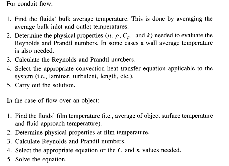 Problem Solving Methodology for Convection problems