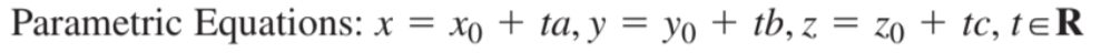 - Our parametric equation will look a little different as well as it is now functioning in R3