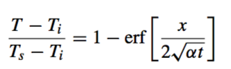 Temp Equation
when (h/k<<1, negligible external resistance)