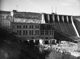 Hydro and electricity has started in Canada and tourism had increased. The photo here shows the old dam that was built in Alb