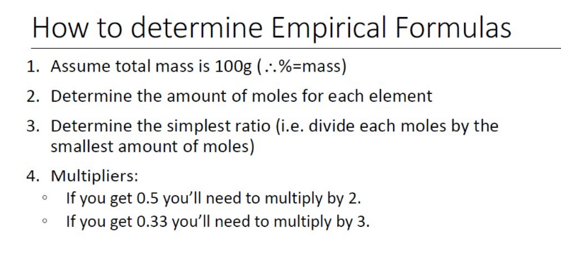 How to determine Empirical formula: