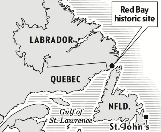 Red Bay Basque Whaling Station Map