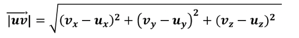 - To find magnitudes of a new vector we can use this magnitude formula where uv will be equivalent to a position vector since