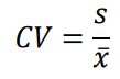 Coefficient of Variation (CV)