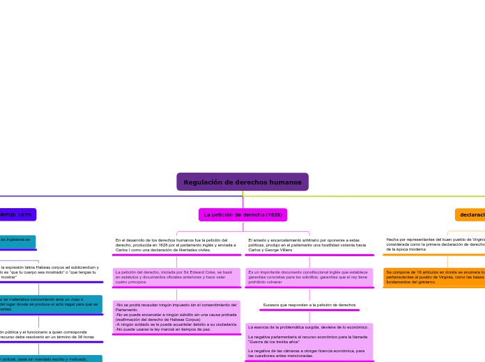 Regulación de derechos humanos - Mapa Mental