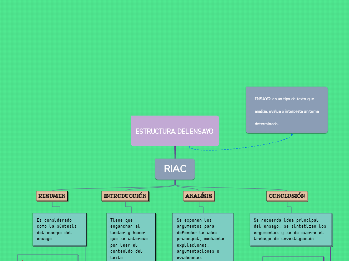 Estructura Del Ensayo Mind Map