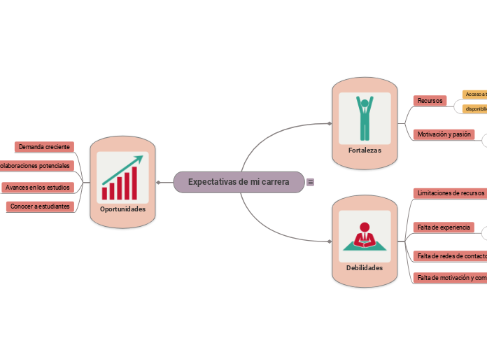 Expectativas de mi carrera - Mapa Mental