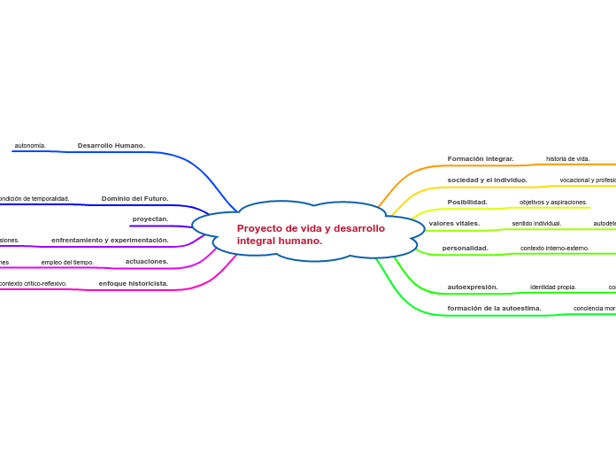 Proyecto de vida y desarrollo integral ...- Mapa Mental