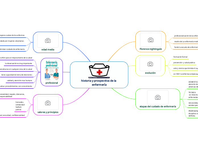 historia y prospectiva de la enfermería - Mapa Mental