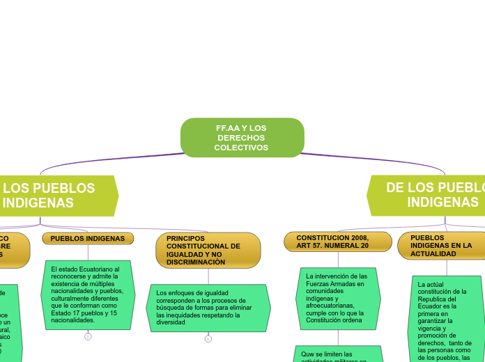 FF.AA Y LOS DERECHOS COLECTIVOS  - Mapa Mental