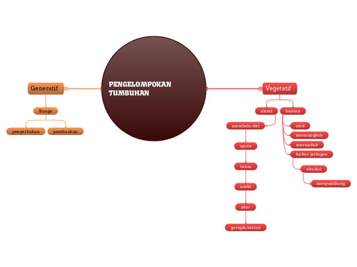 PENGELOMPOKAN TUMBUHAN - Mind Map