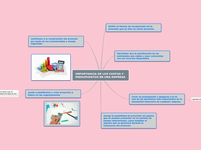 IMPORTANCIA DE LOS COSTOS Y PRESUPUESTO...- Mapa Mental