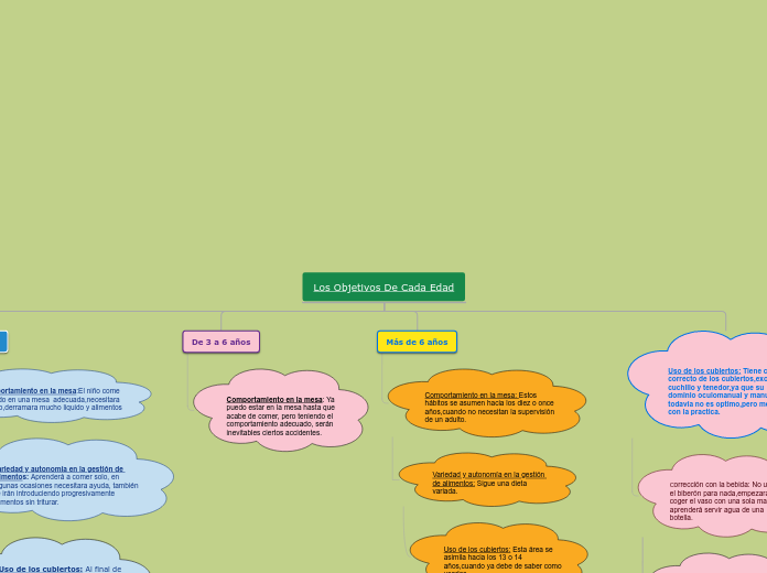 Los Objetivos De Cada Edad - Mapa Mental