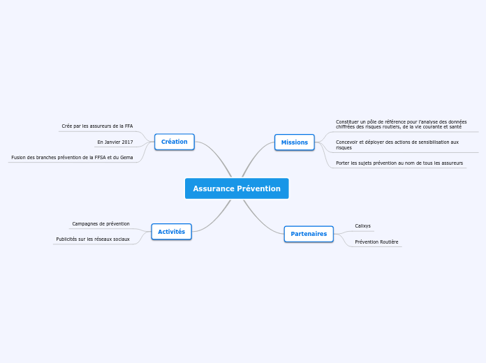 Assurance Prévention - Carte Mentale