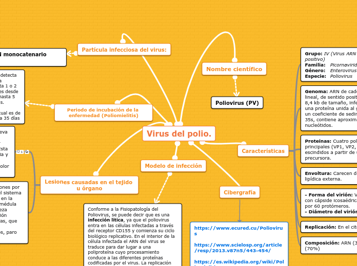 Virus del polio. - Mapa Mental