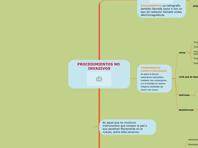 PROCEDIMIENTOS NO INVASIVOS - Mapa Mental