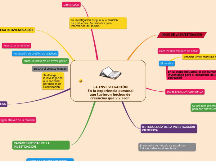 LA INVESTIGACIÓN
En la experiencia pers...- Mapa Mental