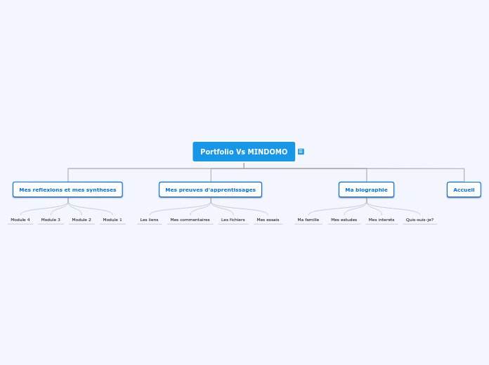 Portfolio Vs MINDOMO - Carte Mentale