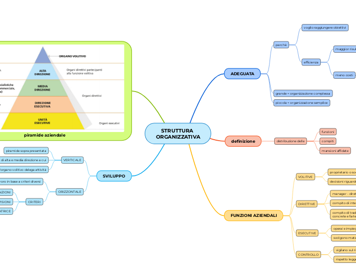 STRUTTURA ORGANIZZATIVA - Mappa Mentale
