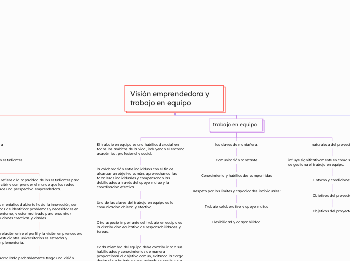 Visión emprendedora y trabajo en equipo 