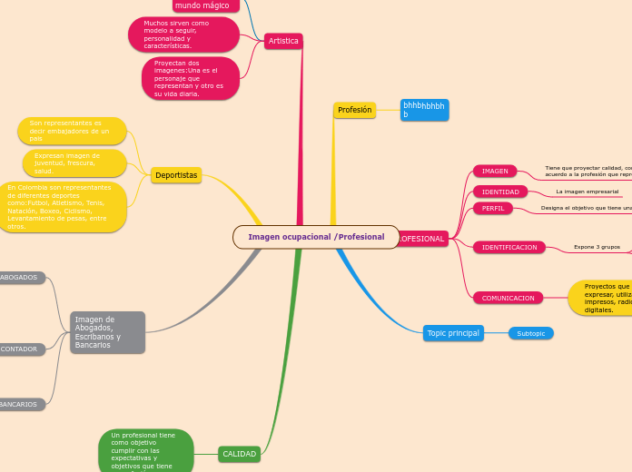 Imagen ocupacional /Profesional - Mapa Mental