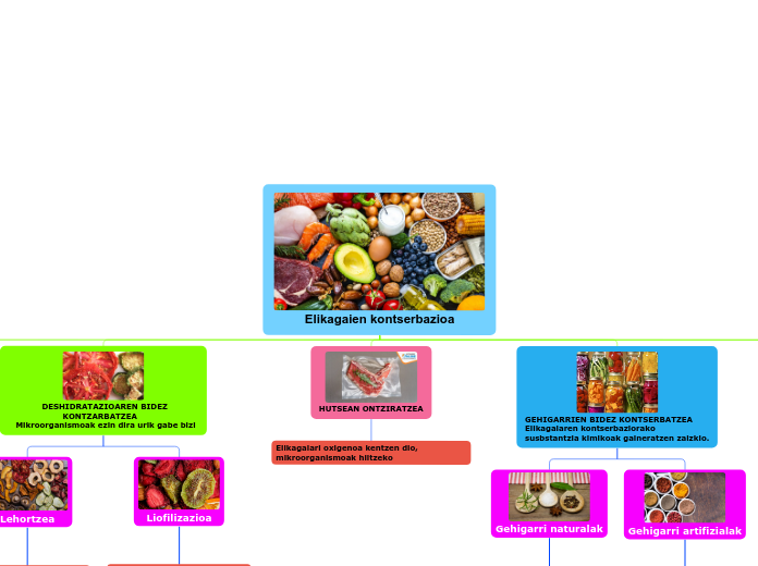 Elikagaien kontserbazioa - Adimen Mapa