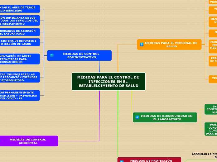 MEDIDAS PARA EL CONTROL DE INFECCIONES ...- Mapa Mental