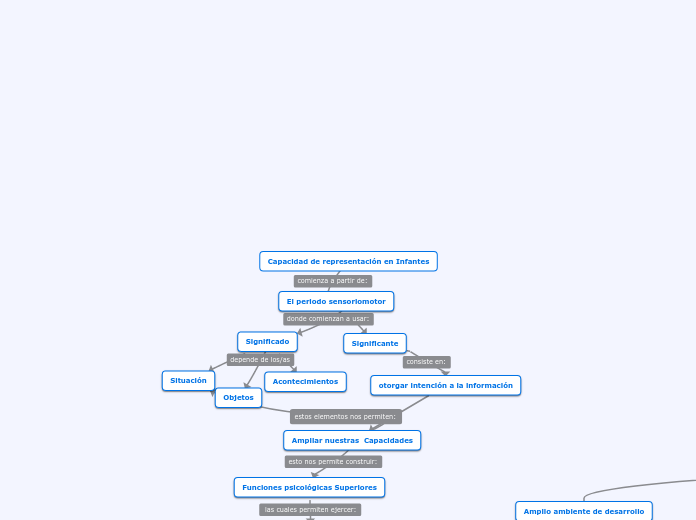 Capacidad de representación en Infantes - Mapa Mental
