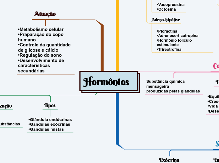 Hormônios  - Mapa Mental