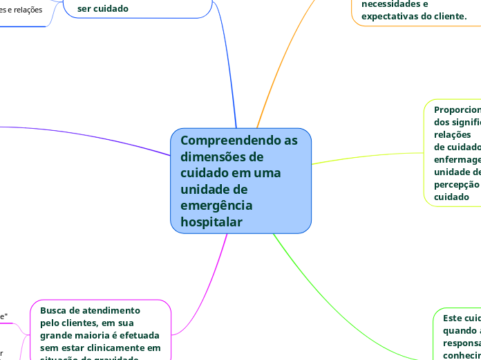 Compreendendo as dimensões de cuidado em uma unidade de emergência hospitalar