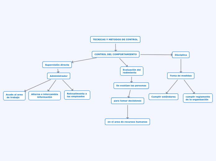 TECNICAS Y METODOS DE CONTROL - Mapa Mental