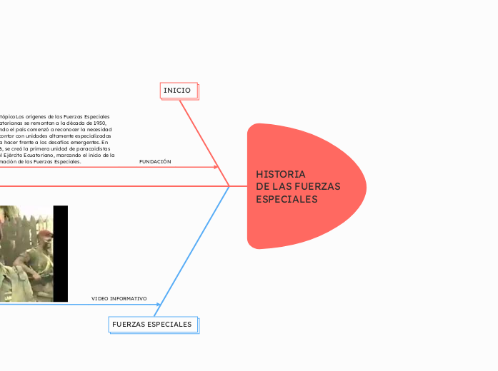 HISTORIA 
DE LAS FUERZAS
ESPECIALES  - Mapa Mental