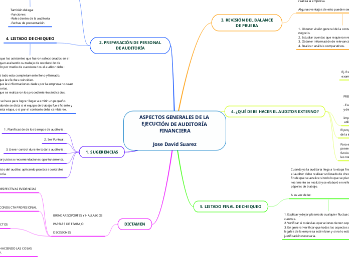 ASPECTOS GENERALES DE LA EJECUCIÓN DE AUDITORÍA FINANCIERAJose David Suarez