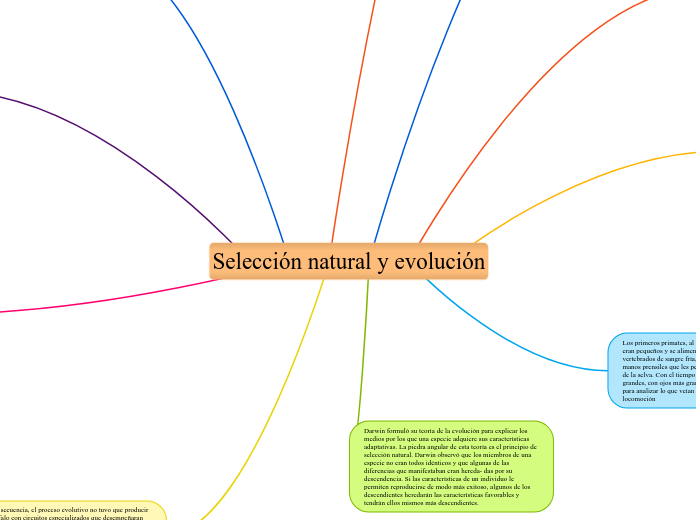 Selección natural y evolución Mind Map