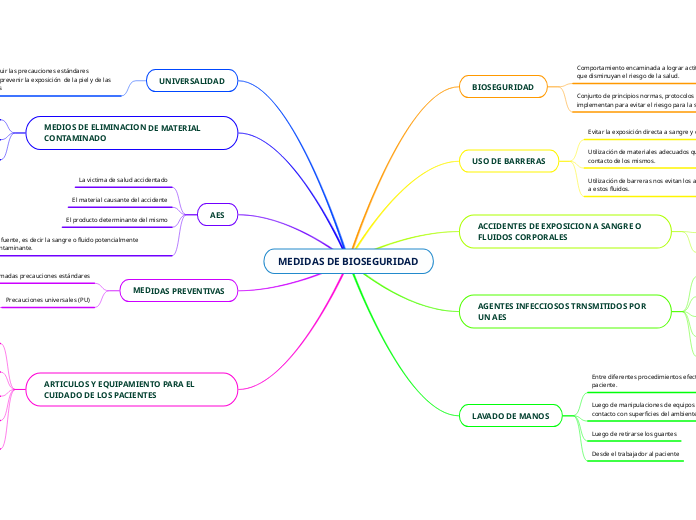 MEDIDAS DE BIOSEGURIDAD - Mapa Mental