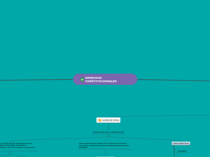 DERECHOS CONSTITUCIONALES - Mapa Mental