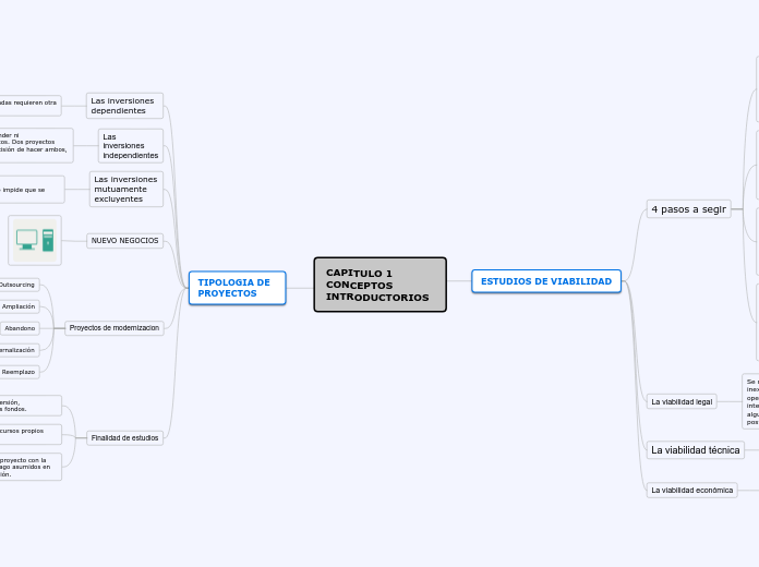 CAPITULO 1 CONCEPTOS INTRODUCTORIOS - Mapa Mental