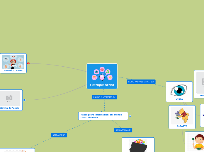 I CINQUE SENSI - Mappa Mentale