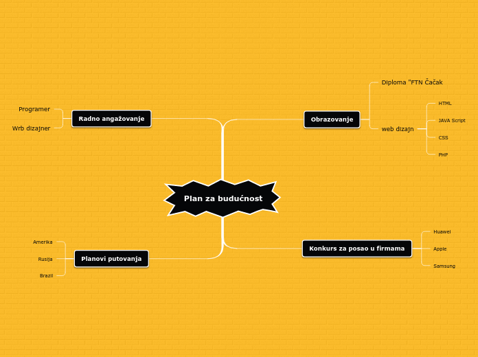 Plan za budućnost - Mind Map