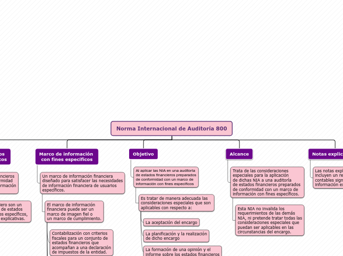 Norma Internacional de Auditoría 800 - Mapa Mental