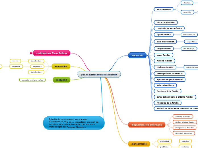 plan de cuidado enfocado a la familia - Mapa Mental