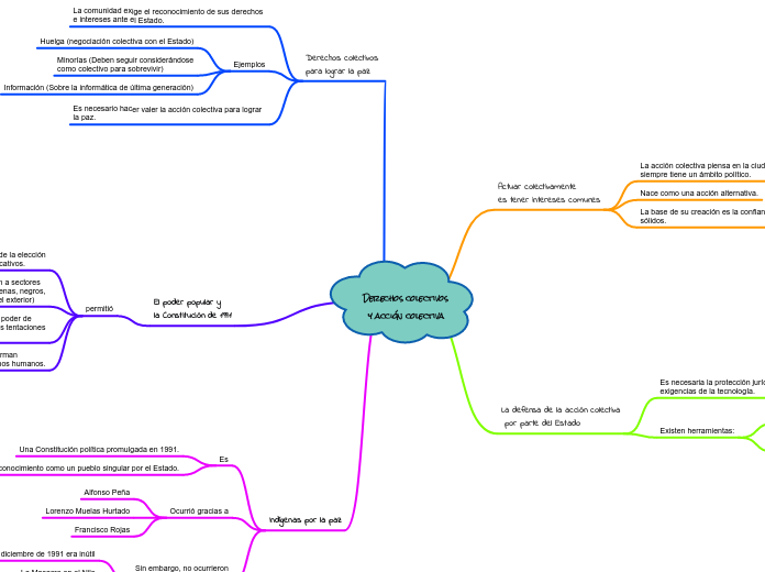 Derechos colectivos
 y acción colectiva - Mapa Mental