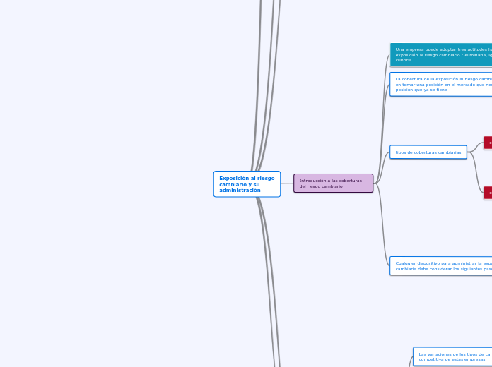 Exposición al riesgo cambiario y su adm...- Mapa Mental