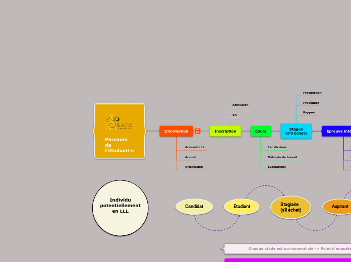 Parcours 
de 
l'étudiant·e - Carte Mentale