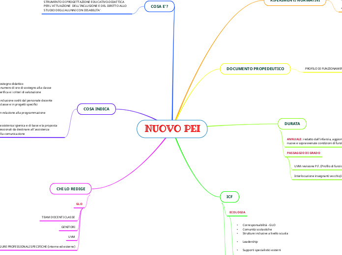 NUOVO PEI - Mappa Mentale