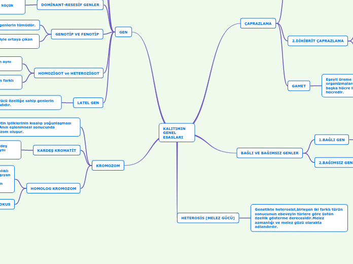 KALITIMIN GENEL ESASLARI - Mind Map