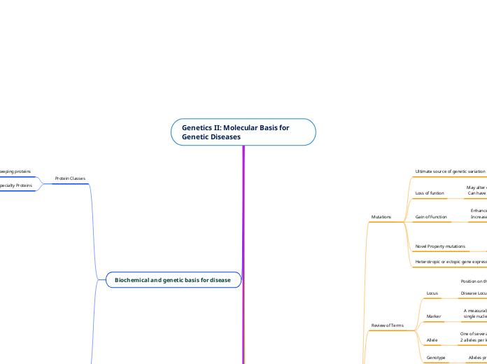 Genetics II: Molecular Basis for Genetic Diseases  