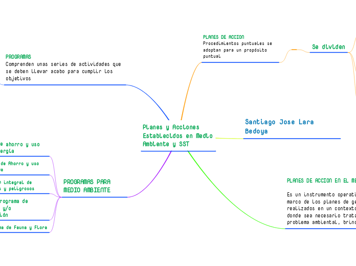 Planes Y Acciones Establecidos En Medio Am Mind Map